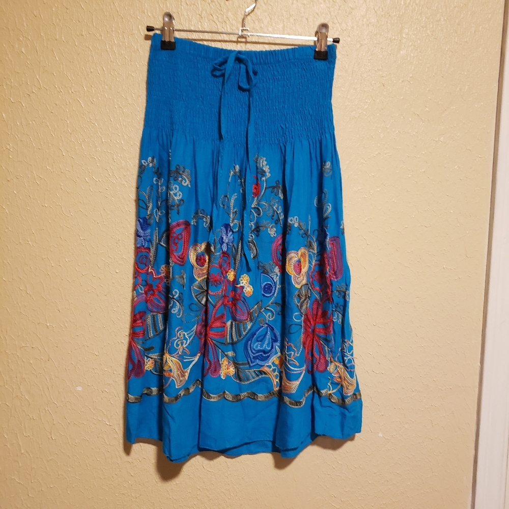 Extra Belleza Dress Embroidered Floral Mini Size Small‎